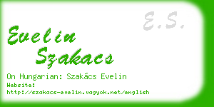 evelin szakacs business card