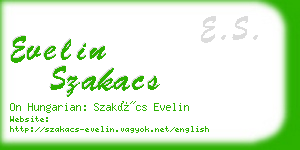 evelin szakacs business card